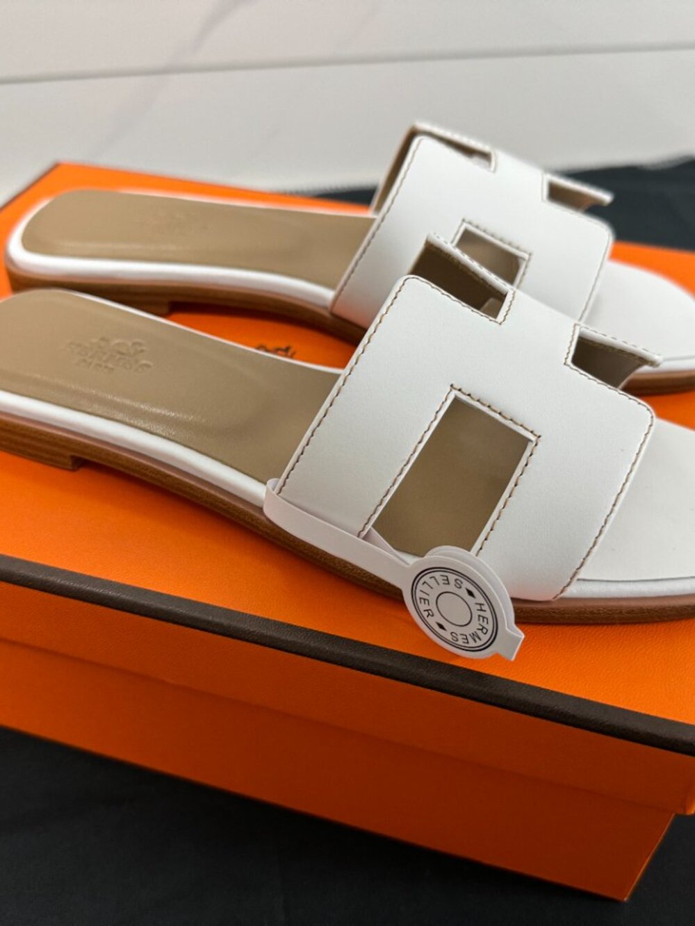 Hermes Women's White Sandals